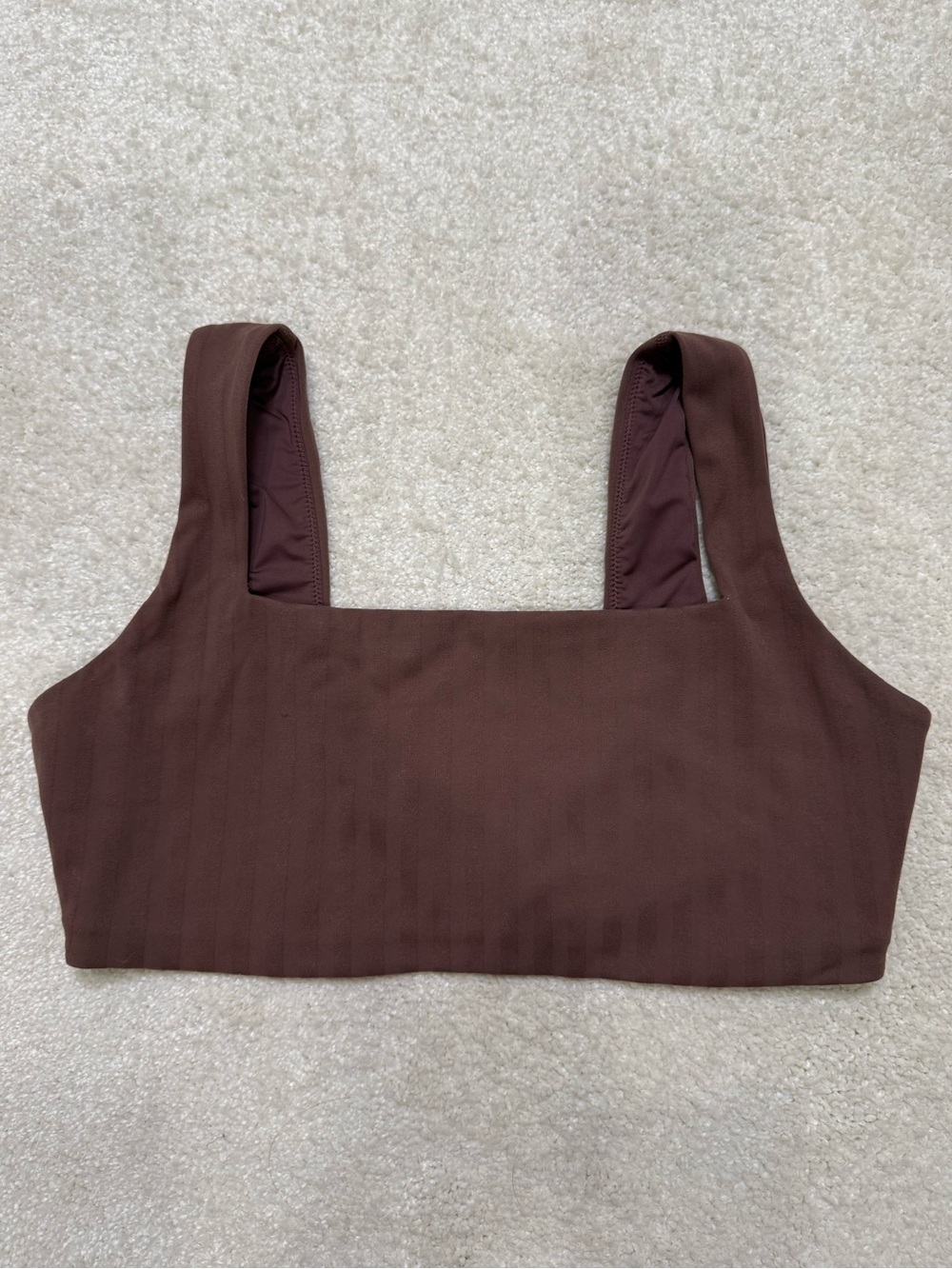 Lululemon Wunder Under Bra *Light Support, C/D Cup Tonal Stripe Dark Oxide Large